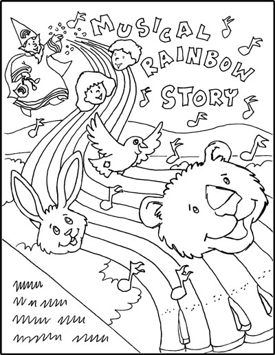 Rainbow Wizard Coloring Page 2